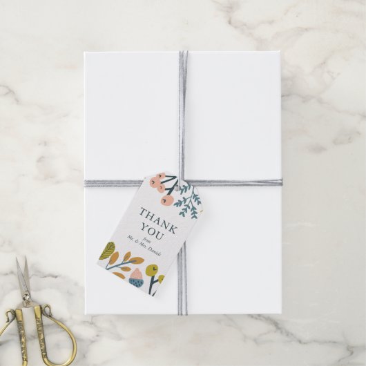 秋のフローラありがとう ギフトタグ (より糸付き)