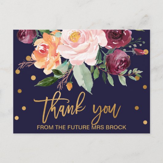 秋のフローラありがとう ポストカード (正面)