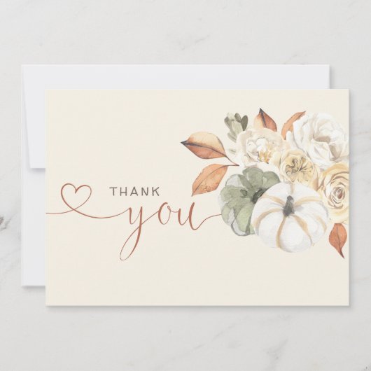 秋のフローラかぼちゃありがとう サンキューカード (正面)