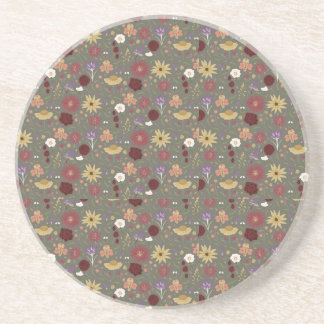 秋のフローラが緑の背景を受け入れ コースター