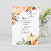 秋のフローラとカボチャ結婚の 招待状 (スタンド正面)