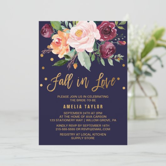 秋のフローラとリース支援ブライダルシャワー 招待状 (スタンド正面)