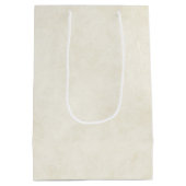 秋のフローラと金ゴールド結婚の ミディアムペーパーバッグ (裏面)