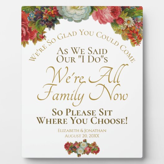 秋のフローラの看板を結婚選ぶ フォトプラーク (正面)