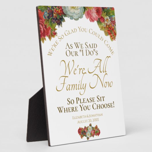 秋のフローラの看板を結婚選ぶ フォトプラーク (側面)