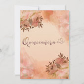 秋のフローラはオレンジ色の水色の香りを赤くした 招待状 (裏面)