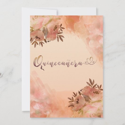 秋のフローラはオレンジ色の水色の香りを赤くした 招待状 (裏面)