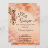 秋のフローラはオレンジ色の水色の香りを赤くした 招待状 (正面/裏面)