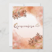 秋のフローラはカンタローペの水色のクリンを赤くした 招待状 (裏面)