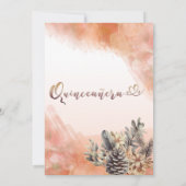 秋のフローラはカンタローペの水色のクリンを赤くした 招待状 (裏面)