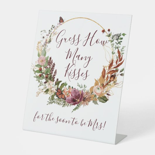 秋のフローラは何個のキスの台座のサインを推測 台座サイン (正面)