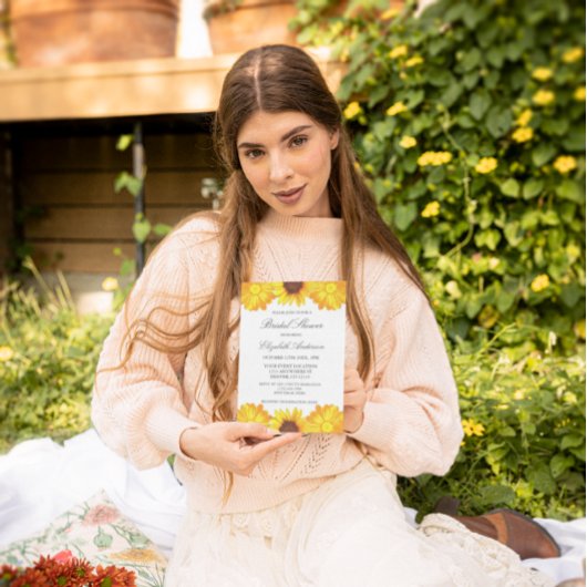 秋のフローラひまわりブライダルシャワー 招待状