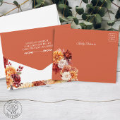 秋のフローラを1つの結婚式で招待 オールインワン招待状