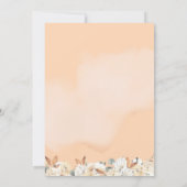 秋のフローラア小さなカボチャ秋の赤ちゃんシャワー 招待状 (裏面)