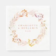 秋のフローラウォーターカラーリースボホ名前をカスタムする