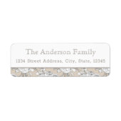 秋のフローラカスタム差出人住所ラベル ラベル (正面)