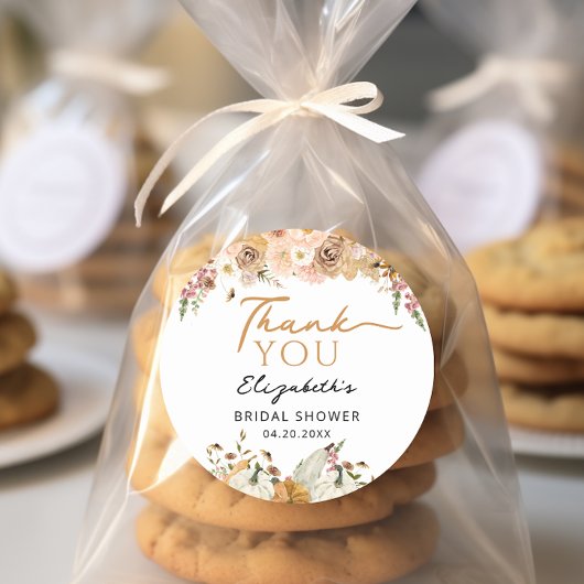 秋のフローラカボチャありがとう ラウンドシール