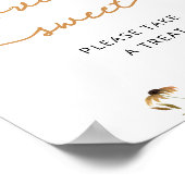 秋のフローラカボチャブライダルシャワーラブズスウィート ポスター (角)