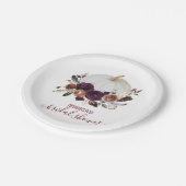 秋のフローラカボチャブライダルシャワー ペーパープレート (アングル)