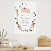 秋のフローラカボチャブライダルシャワー ポスター (キッチン)