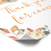 秋のフローラカボチャ感謝来します ポスター (角)