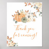 秋のフローラカボチャ感謝来します ポスター (正面)