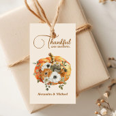秋のフローラカボチャ感謝祭ディナー ギフトタグ