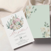 秋のフローラカボチャ感謝祭ディナー 招待状