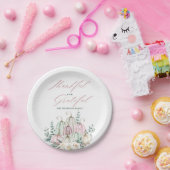 秋のフローラカボチャ感謝祭 ペーパープレート (パーティー)