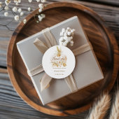 秋のフローラカボチャ赤ちゃんシャワーありがとう ラウンドシール