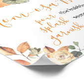 秋のフローラカボチャ赤ちゃんシャワーマママオサバー ポスター (角)