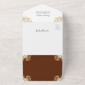 秋のフローラカボチャ赤ちゃんシャワー&おむつラッフル オールインワン招待状 (外側)