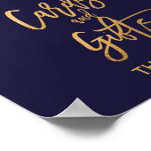 秋のフローラカードとギフトのサイン ポスター (角)