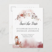 秋のフローラキツネが日を節約| 案内ポストカード (正面/裏面)