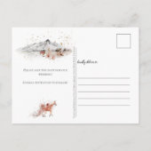 秋のフローラキツネが日を節約| 案内ポストカード (裏面)