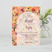 秋のフローラコラージュすべての結婚式の招待 招待状 (スタンド正面)