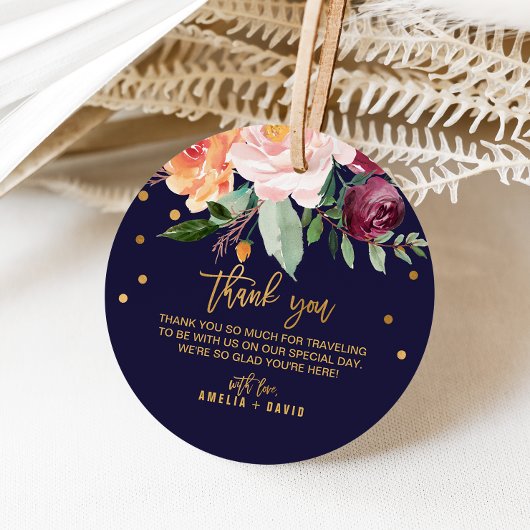 秋のフローラサンキューウェルカムバッグ結婚ズ フェイバータグ