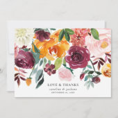 秋のフローラサンキューカード 招待状 (正面)