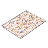 秋のフローラシームレスなパターン。ブラジャー・ドードル・プラント ノートブック (左側)