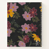 秋のフローラスパイラルノート | かわいい雑誌 ノートブック (裏面)