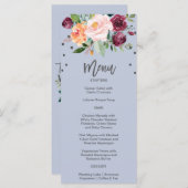 秋のフローラダスティブルーディナーメニューカード メニュー (正面/裏面)