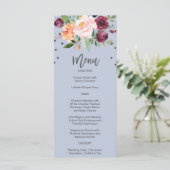 秋のフローラダスティブルーディナーメニューカード メニュー (スタンド正面)