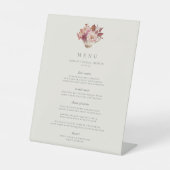 秋のフローラティーカップ秋ブライダルシャワーメニュー 台座サイン (正面)