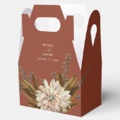 秋のフローラテラコッタウォーターカラー秋の結婚式 フェイバーボックス (オープン)