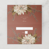 秋のフローラテラコッタウォーターカラー秋の結婚式 プレイスカード (外部開封)