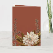 秋のフローラテラコッタウォーターカラー秋の結婚式 プログラム (裏面)