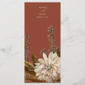 秋のフローラテラコッタウォーターカラー秋の結婚式 メニュー (裏面)