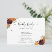 秋のフローラテラコッタ結婚の反応 エンクロージャーカード (スタンド正面)