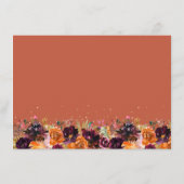 秋のフローラテラコッタ結婚の詳細 エンクロージャーカード (裏面)