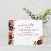 秋のフローラテラコッタ結婚の詳細 エンクロージャーカード (スタンド正面)